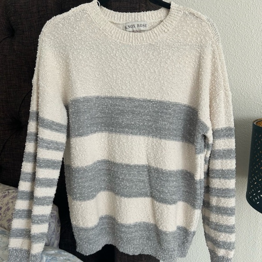 Knox Rose Textured Cream Sweater